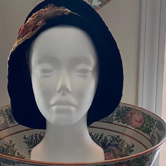 Artisan Handcrafted Rich Burgundy Velveteen Slouchy Hat main image 4
